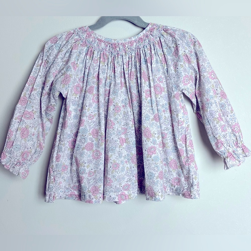 Gil & Niya Floral Print Smocked Top Size100cm